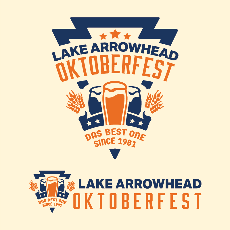 Official Logo rebranding for Lake Arrowhead Oktoberfest designed by RoxxiStudios™ in Lake Arrowhead CA