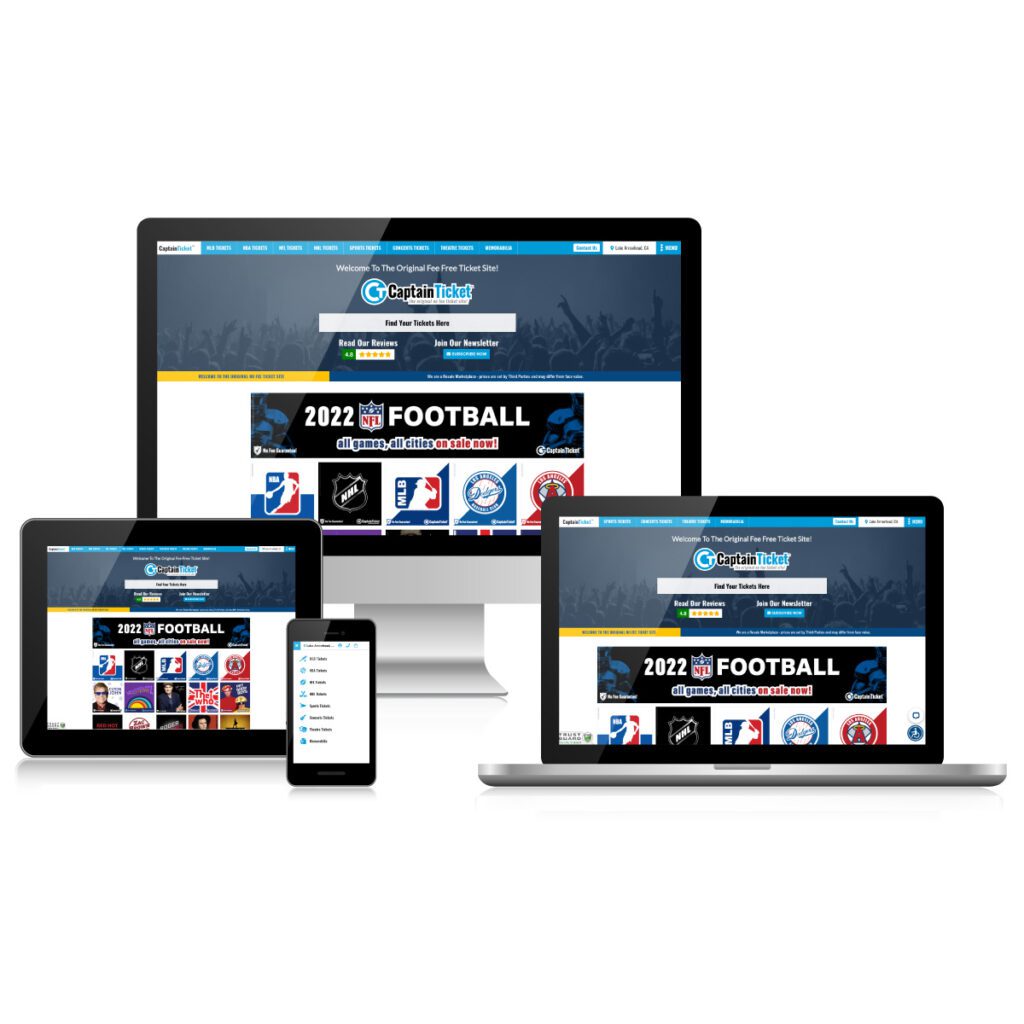Website Redesign & Development of the all new CaptainTicket.com website in 2015